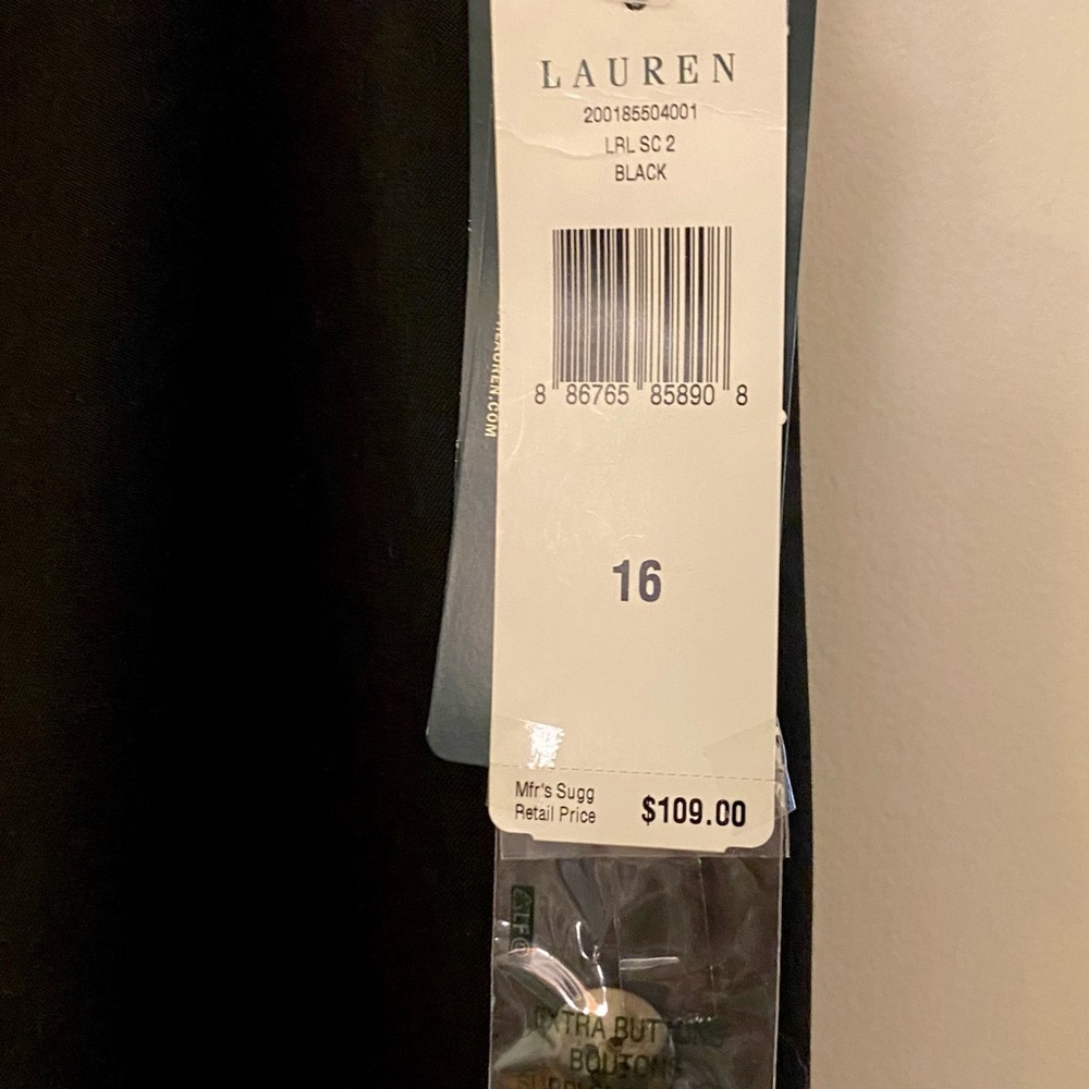 NWT Ralph Lauren black 16 pants. - Picture 3 of 7